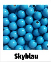 Holzperlen 12mm skyblau